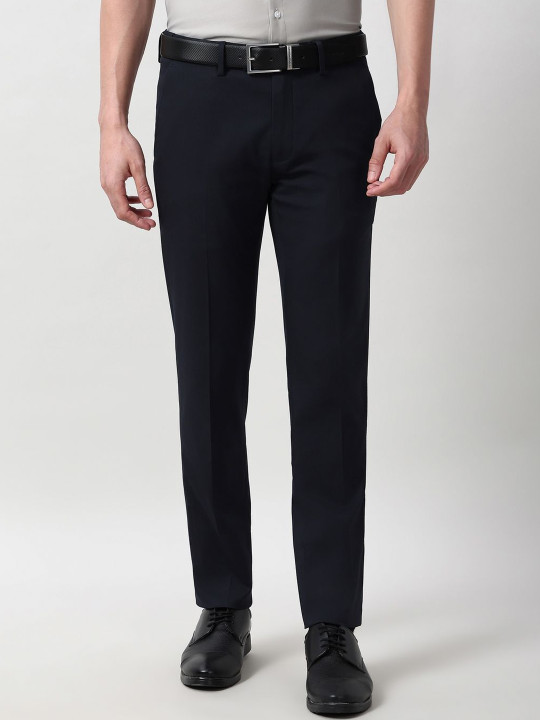 Peter England Men Slim Fit Formal Trousers