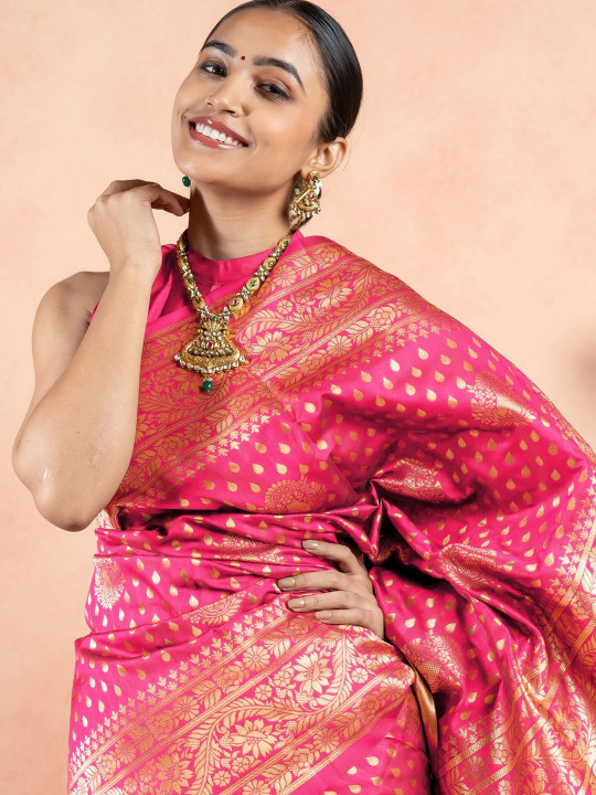 KALINI Ethnic Motifs Woven Banarasi Saree