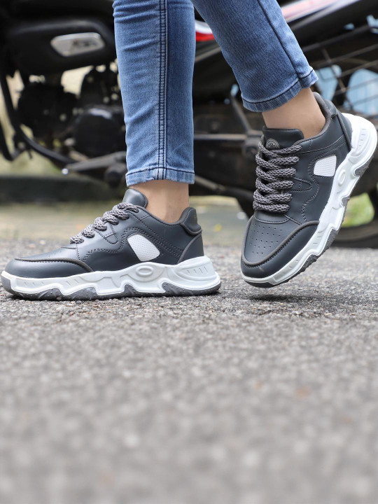 Overstar Men Grey Synthetic Casual Shoes