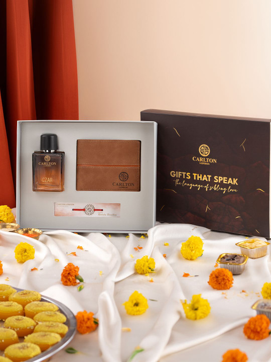 Carlton London Om Charm Rakhi With Czar Eau de Parfum & Wallet