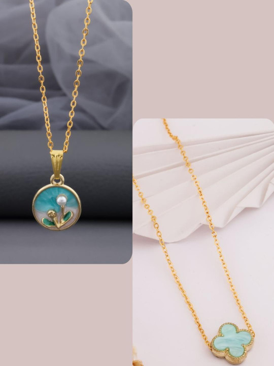 DressBerry Gold-Plated Brass Minimal Necklace