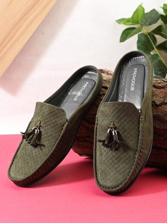 Provogue Men Round Toe Slip-On Mules