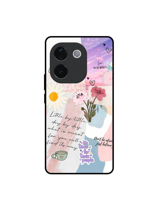 QRIOH Floral Printed Vivo T3 Pro 5G Back Case Mobile Accessories