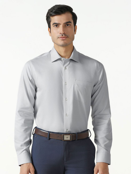 Blackberrys India Slim Fit Checked Spread Collar Formal Pure Cotton Formal Shirt