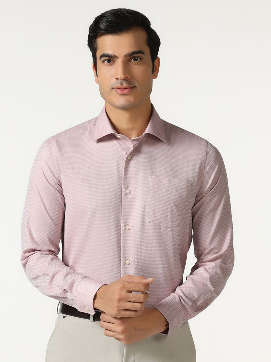 Blackberrys India Slim Fit Spread Collar Pure Cotton Shirt