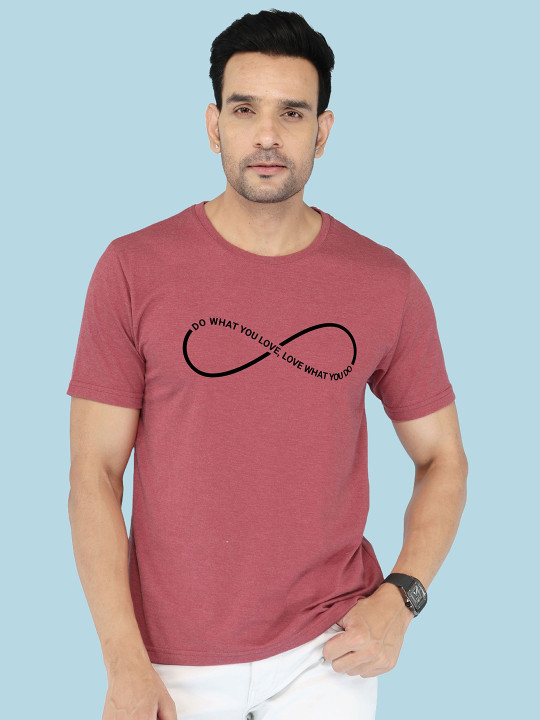 NOBLE HUSTLE Typography Printed Round Neck Pure Cotton T-shirt