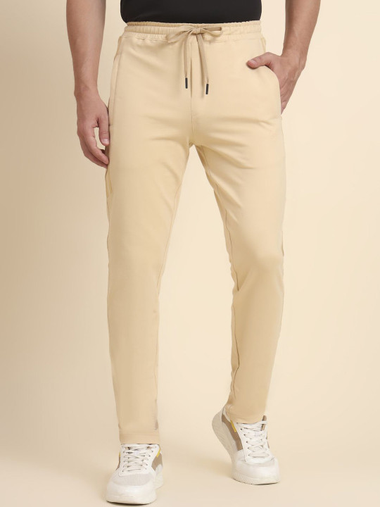 JADE BLUE Men Cotton Slim-Fit Mid-Rise Track Pant