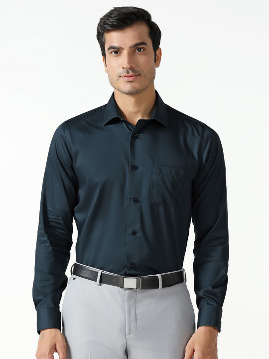 Blackberrys Indian Slim Fit Spread Collar Cotton Formal Shirt