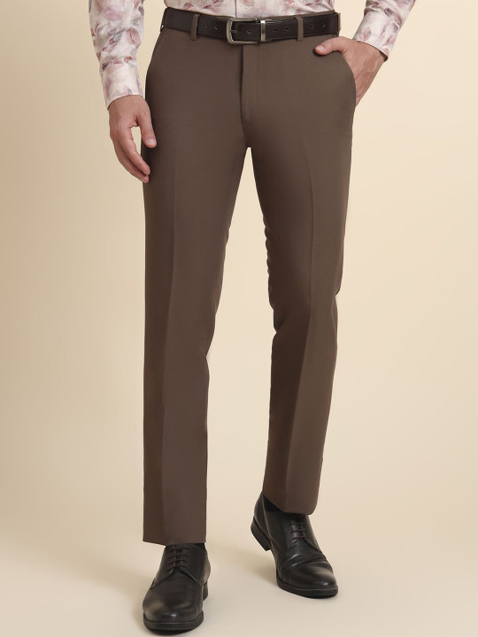 METAL Men Mid Rise Slim Fit Trousers