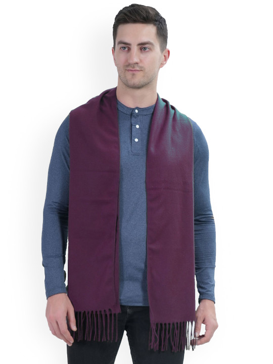 Manra Men Acrylic Mufflers With Tassel Border