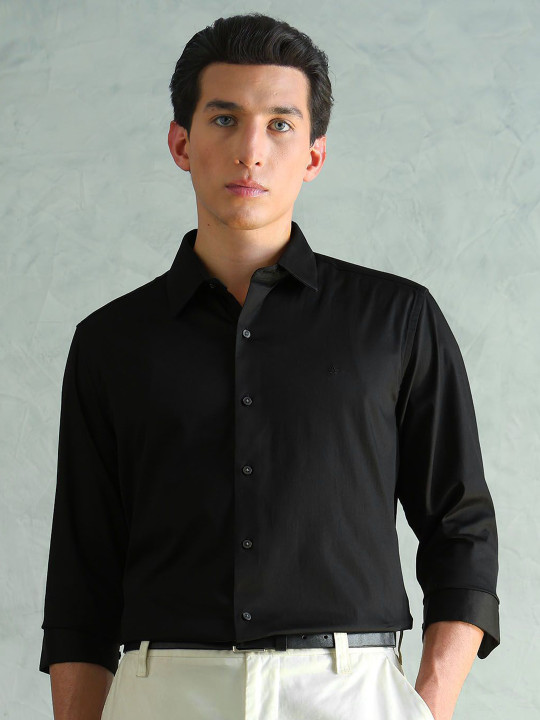 Arrow New York Arrow Newyork Men Slim Fit Smart Satin Shirt