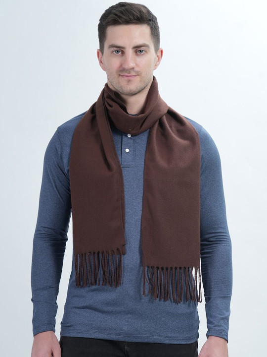 Manra Men Acrylic Mufflers With Tassel Border