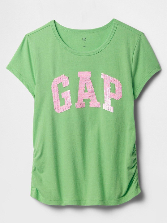 GAP Girls Brand Logo Printed Round Neck Cotton Relaxed Fit T-shirt