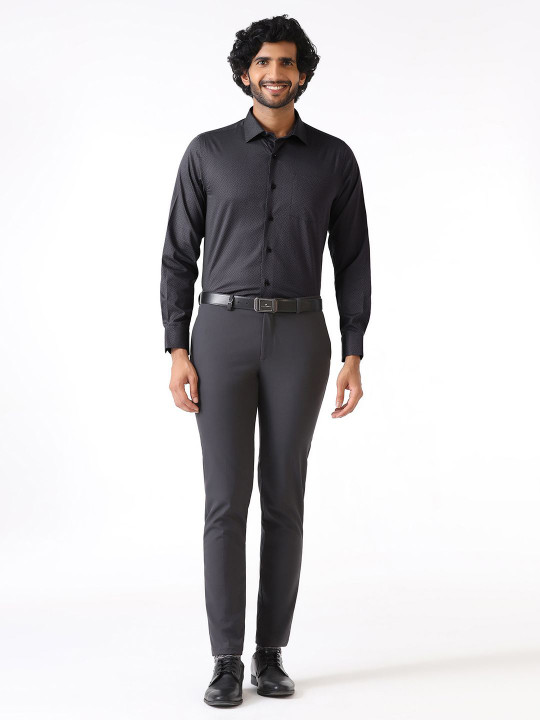 Blackberrys Men India Slim Fit Solid Spread Collar Cotton Formal Shirt