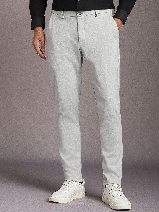 Louis Philippe Men Slim Fit Regular Trousers