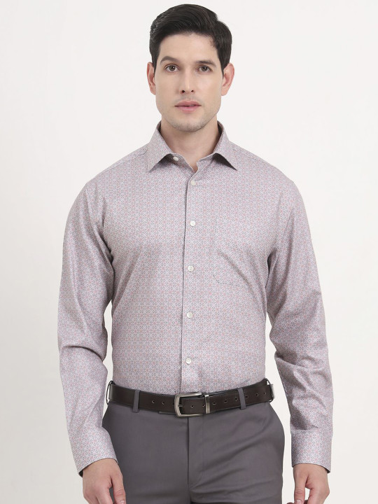 JADE BLUE Men Regular Fit Floral Printed Spread Collar Cotton Formal Shirt