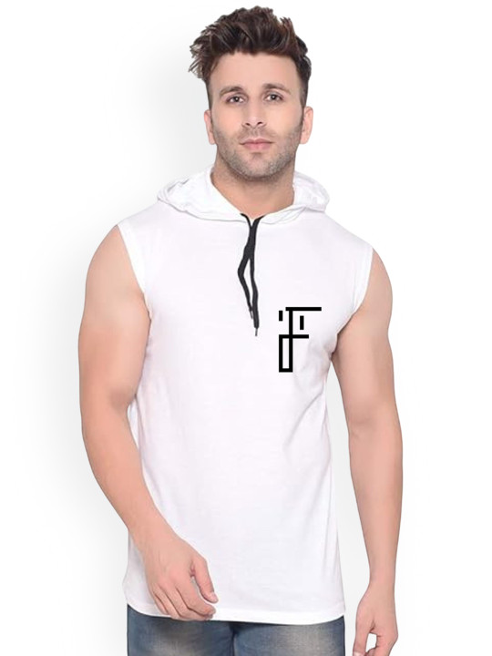 Fashnobic Men If You Can Dream Back Printed Hooded Gym Vest FB-106_W_Back_pt-278-White