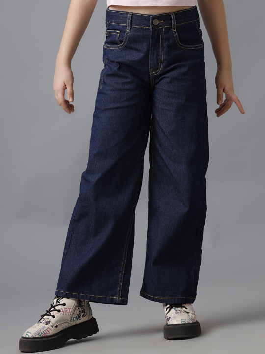 UNDER FOURTEEN ONLY Girls Regular Fit Mid-Rise Cotton Jeans
