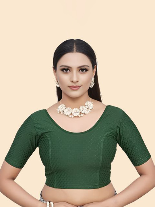 SHREEJI DESIGNER Woven Design Fully Stretchable Saree Blouse