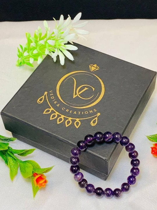 Divine souvenirs Unisex Artificial Beaded Elasticated Bracelet