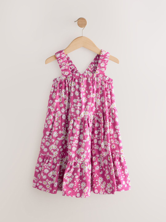 NEXT Floral Print Pure Cotton A-Line Dress