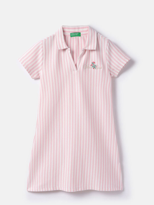 United Colors of Benetton Girls Striped T-shirt Dress
