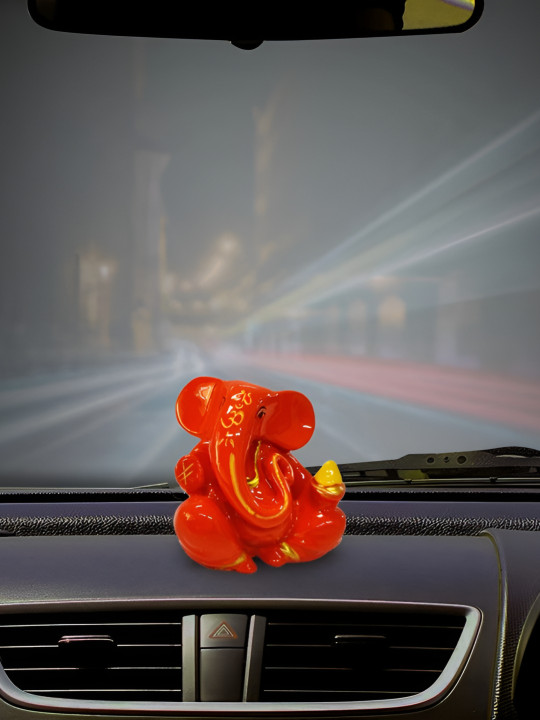 Rare Planet Red Religious Idol Showpiece