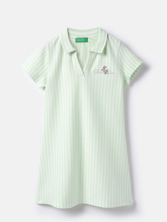 United Colors of Benetton Girls Striped T-shirt Dress