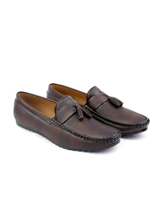 Bonexy Men Synthetic Leather Slip-On Tassels Loafers