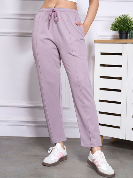 CUPID Women Mid-Rise Relaxed-Fit Track Pants