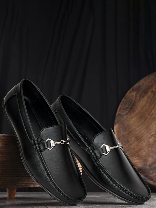 Vask Men Round Toe Slip-On Horsebit Loafers