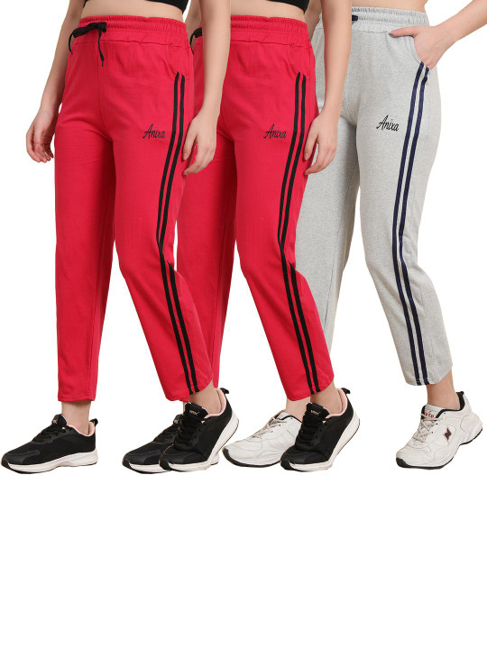 TRENDY WORLD Pack of 3 Cotton Pyjamas with Side Pockets