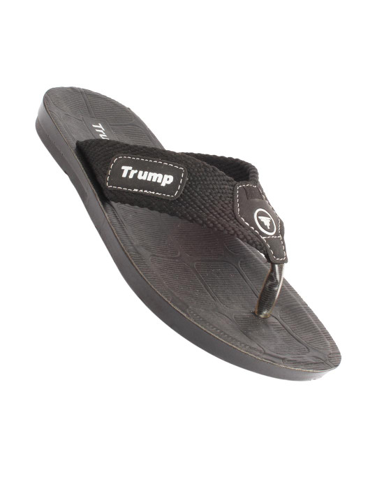 Trump Black PU Flip Flops