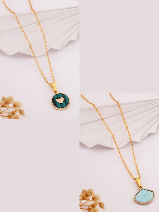 DressBerry Green Stainless Steel Necklace
