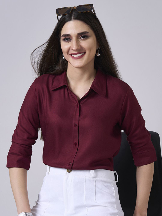 Spread Collar Regular Fit Formal Shirt