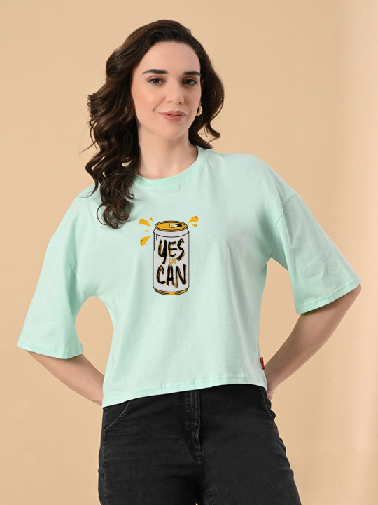 OWL MINK Graphic Printed Drop-Shoulder Sleeves Pure Cotton T-shirt