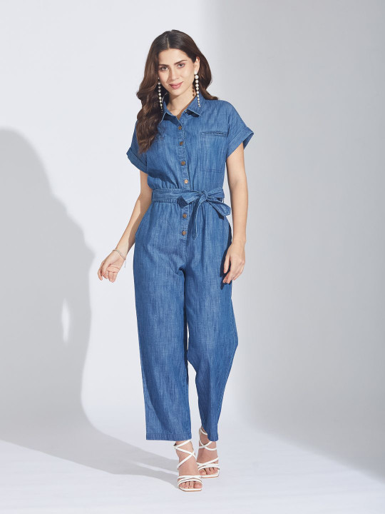 Latin Quarters Women Regular Fit Denim Jumpsuit