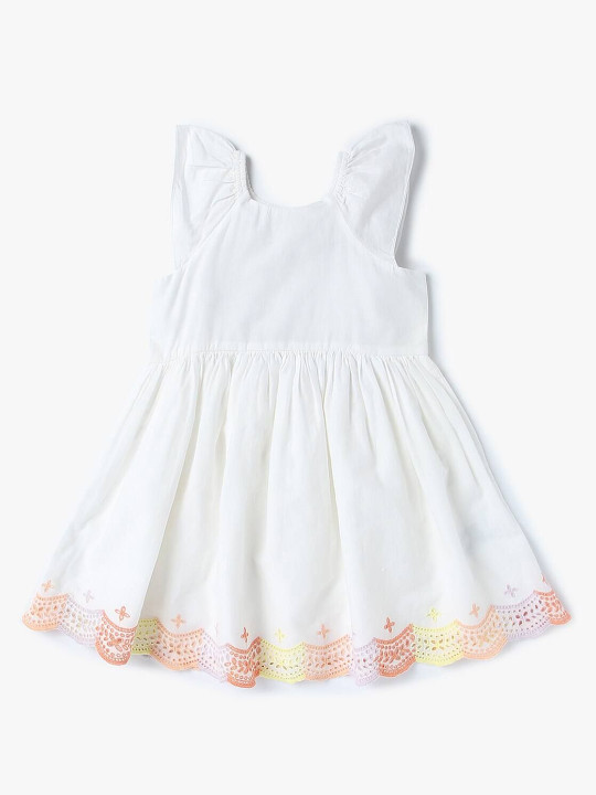 GAP Girls Embroidered Cotton Fit & Flare Dress
