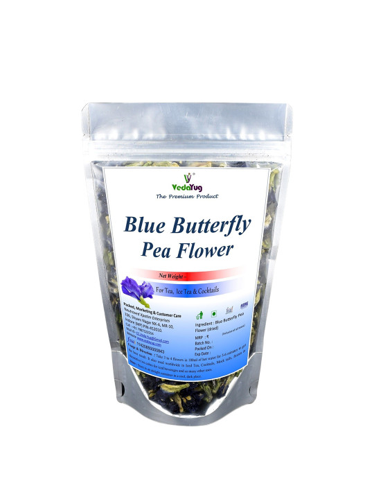 VY VedaYug Blue Butterfly Pea Flower Iced Tea - 20 g
