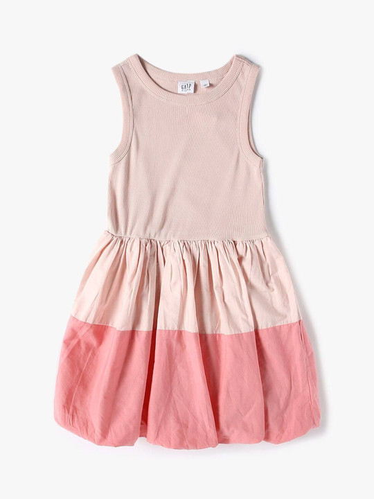 GAP Girls Colourblock Fit & Flare Cotton Dress