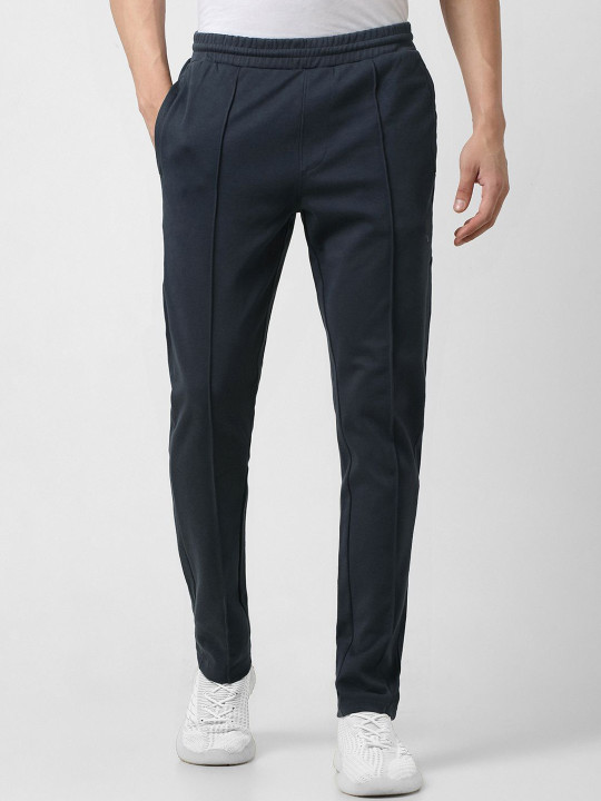 Van Heusen Flex Men Solid Mid Rise Trackpants