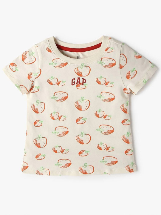 GAP Girls Conversational Printed Round Neck Relaxed Fit Tshirt