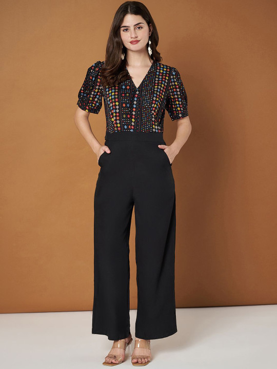 BRINNS Women Colourblocked V-Neck Fashion Jumpsuit