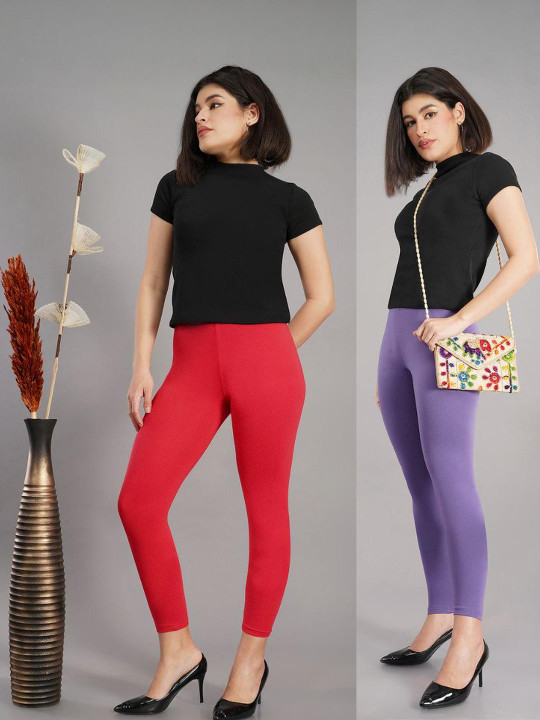 Avaasa Buy Shruthi Pack of 2 Shsuvia Ankle Length Leggings for women