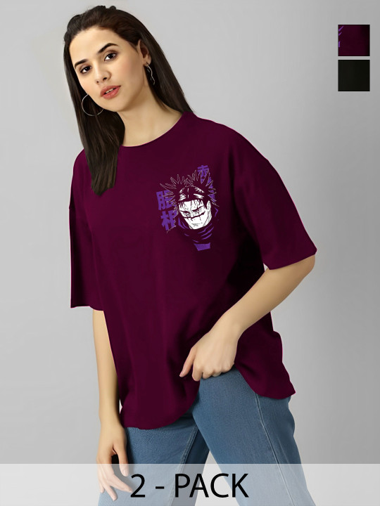 Kushi Flyer Women 2 Printed V-Neck Applique T-shirt