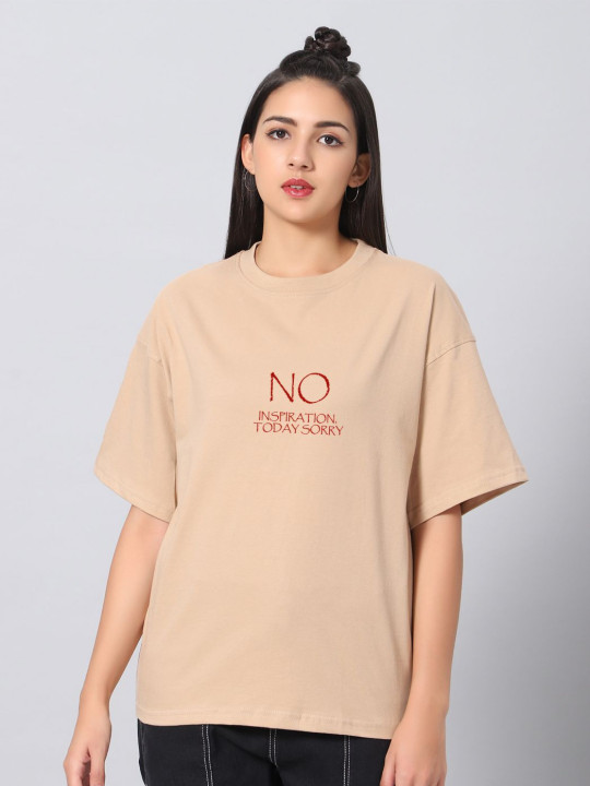 Besick Women Typography Printed T-shirt