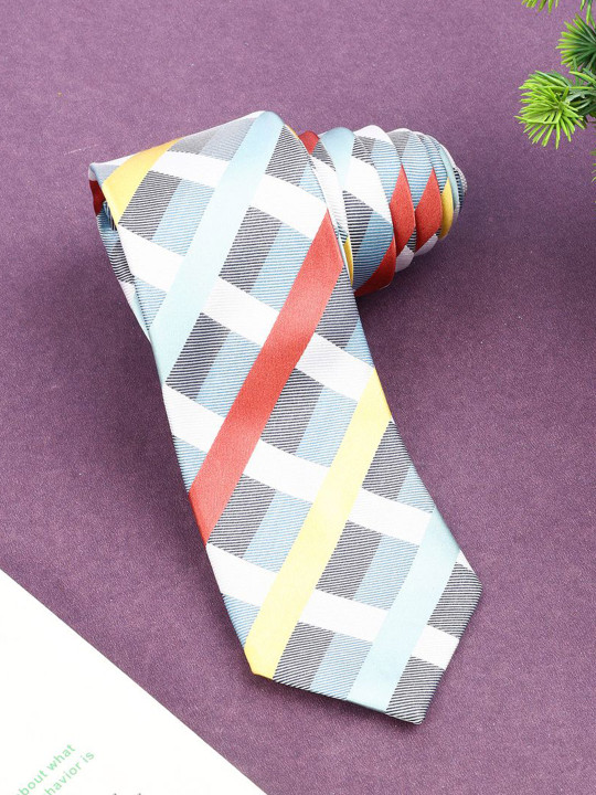 Alvaro Castagnino Men Checked Broad Tie