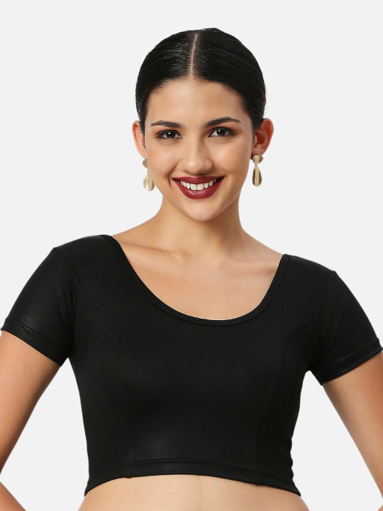 neckbook Plus Size Round Neck Readymade Saree Blouse