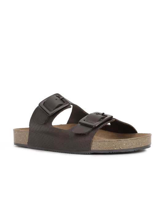 Bata Men Solid Comfort Sandals with Buckles