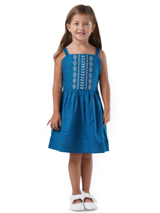 Cherry Crumble Girls Embellished Fit & Flare Dress